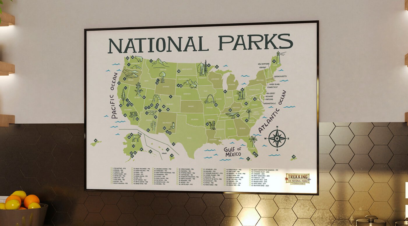 National Parks Map Poster Available for Free!