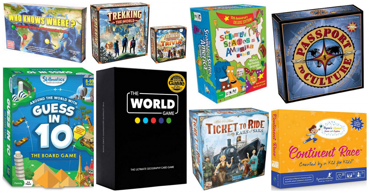 Geography Trivia Board Game  Around the World Board Game