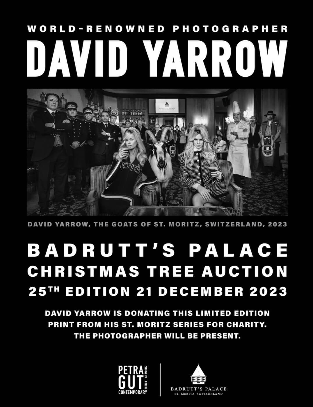 David Yarrow - Christmas Tree Auction Badrutt's Palace St. Moritz