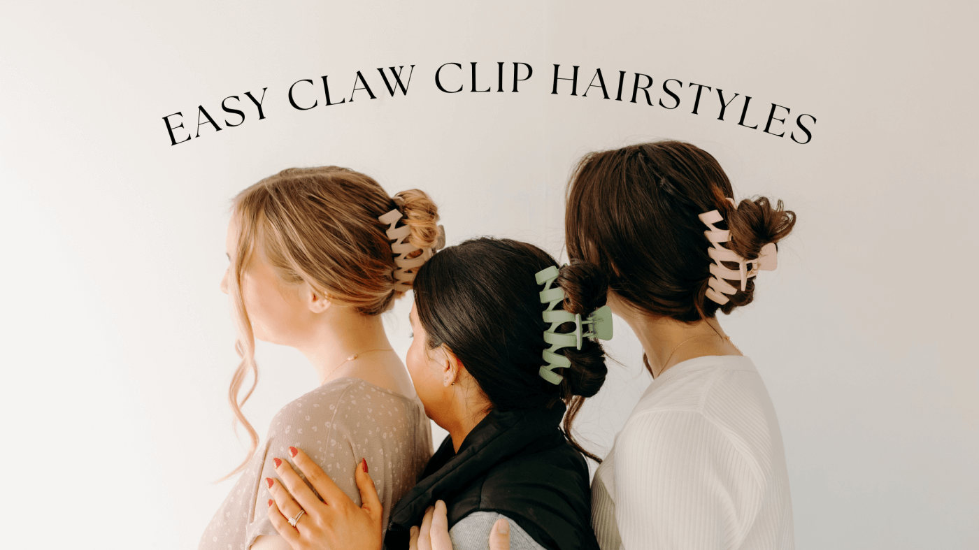 4 Easy Hairstyles with a Lilac Claw Clip (and a Headband!)