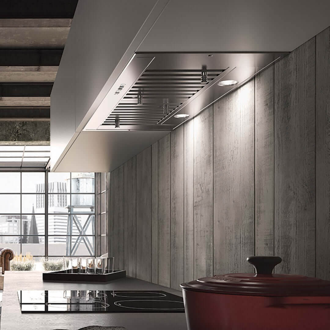 Faber range hood insert in a modern kitchen