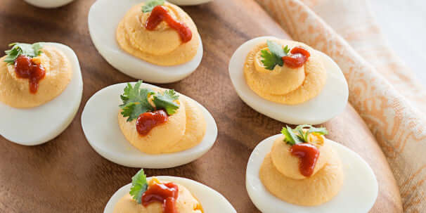 Sriracha and Manuka Honey Deviled Eggs