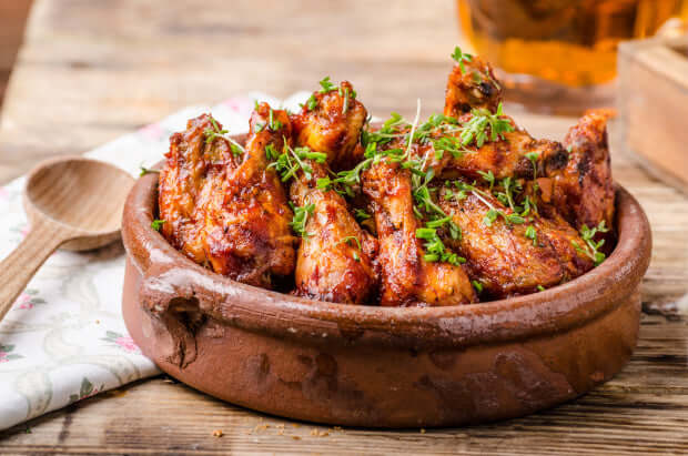 Sticky Multiflora Honey Chicken Wings