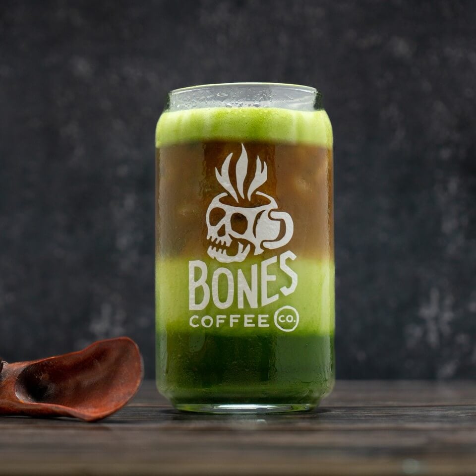 Layered Matcha Coffee With Bones Coffee