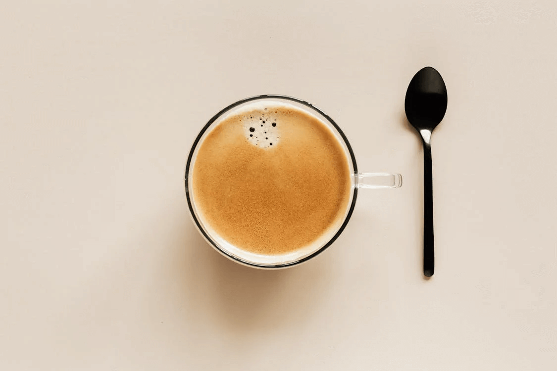 cup of white Americano coffee