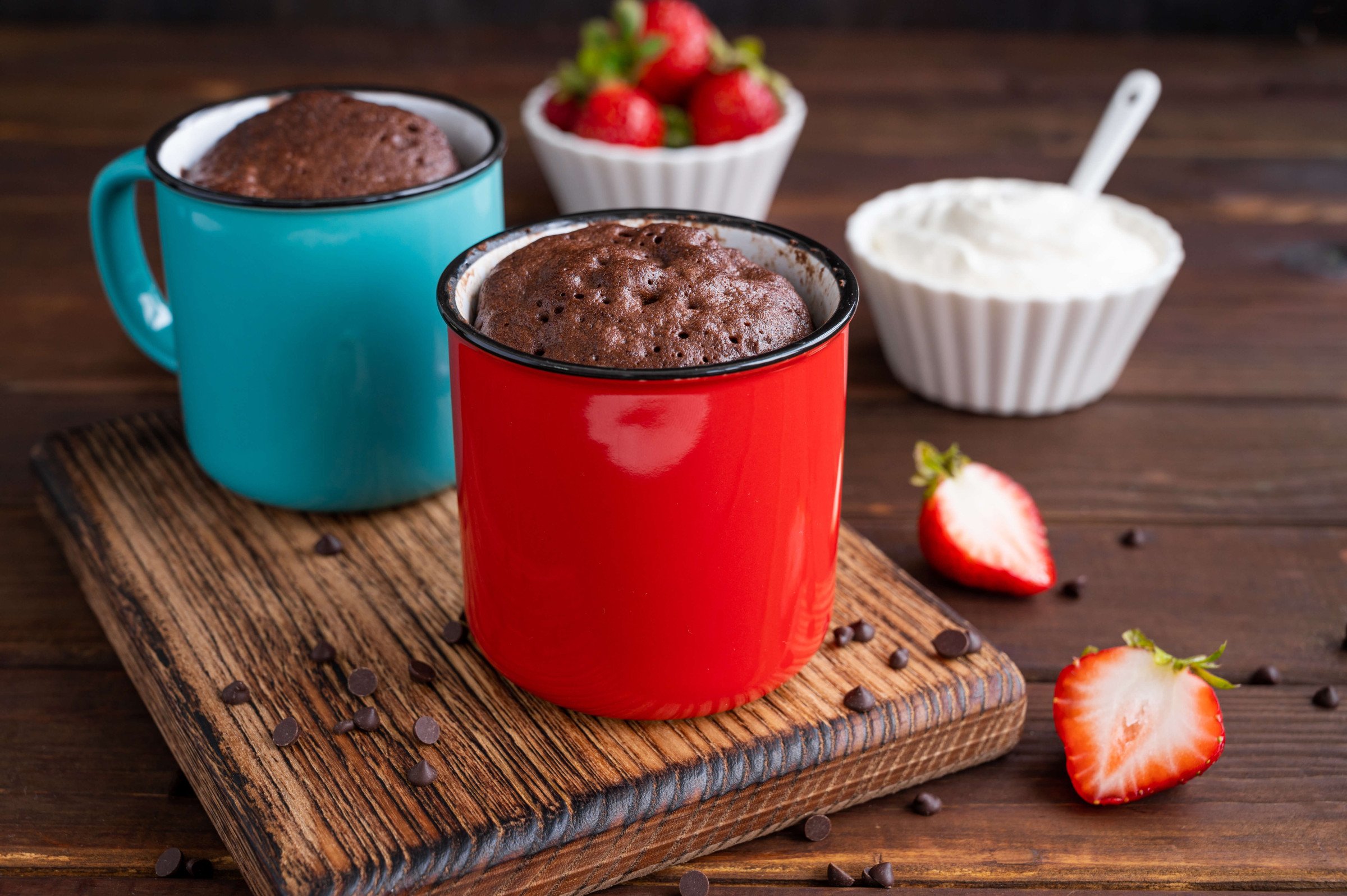 HEALTHY DOUBLE DARK COFFEE MUG CAKE