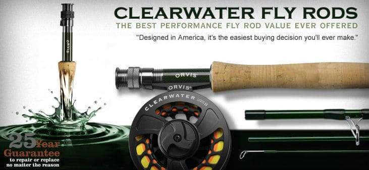 Orvis Clearwater 9' line #7 4 piece trout fly rod fine condition