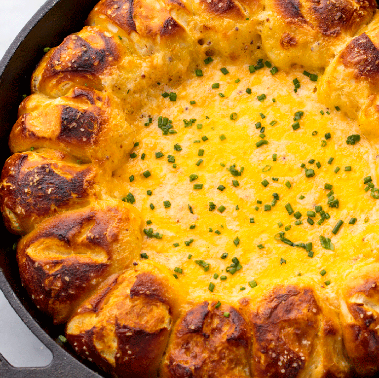 Incredible Pretzel Ring Beer Cheese Dip