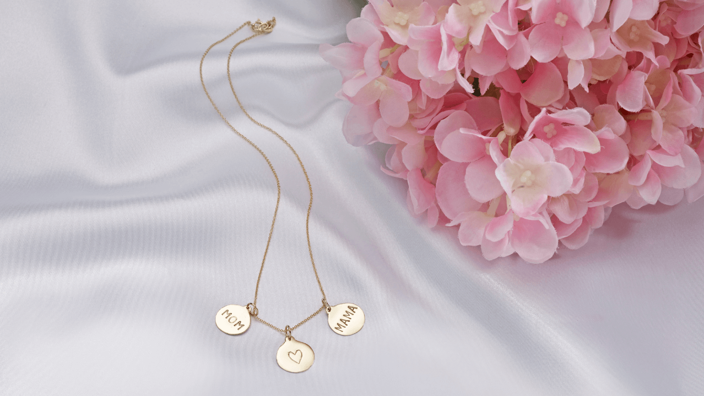 Mum And Me Double Disc Personalised Name Necklace | Bloom Boutique