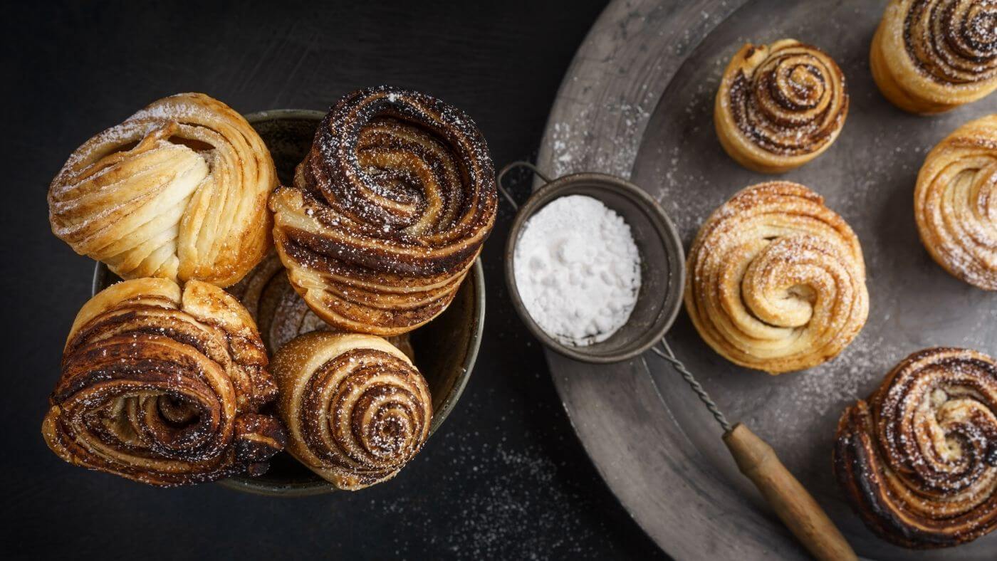 Making the popular Cruffin from Bridor Frozen Croissant's.