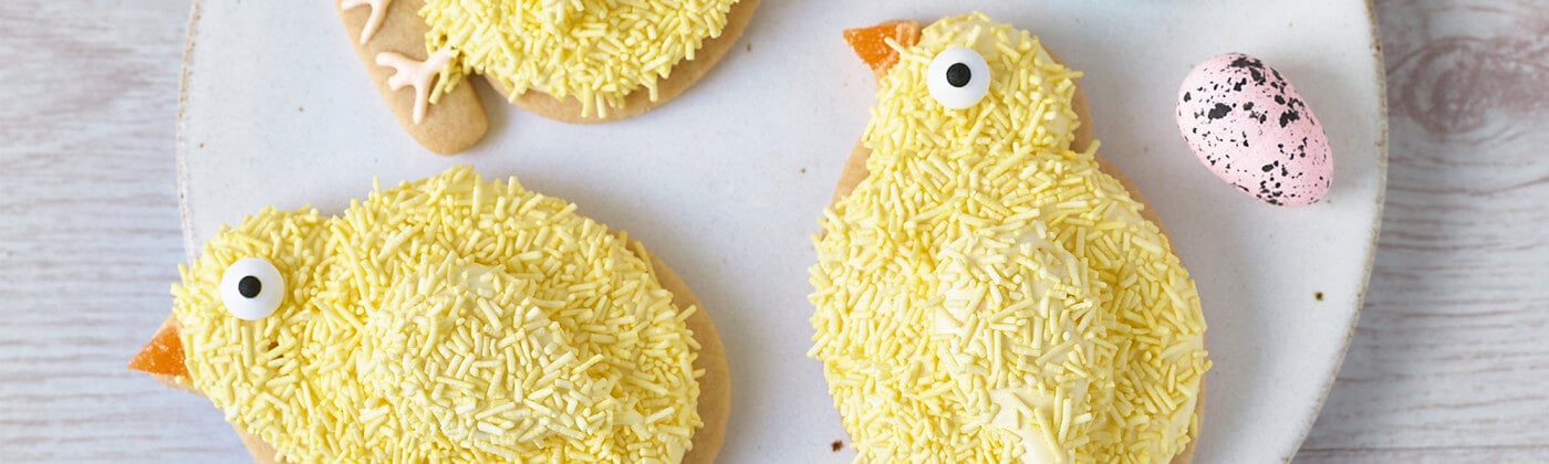 Easter snowmallo shortbread chicks