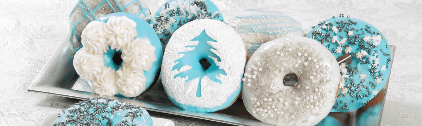 Winter sparkle doughnuts