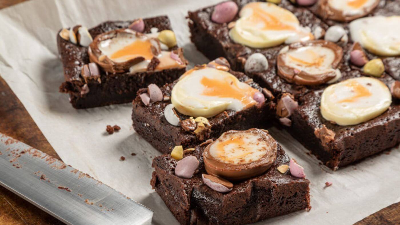 Easter loaded brownies