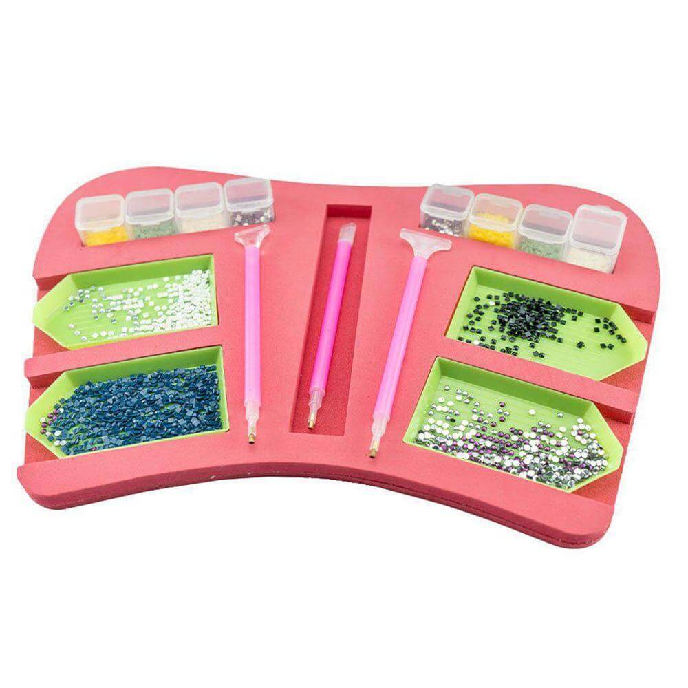 Learn More About the 4 Side Slot Diamond Painting Tray Organizer
