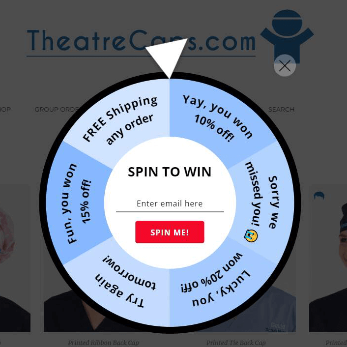 New website feature: Spin to Win!