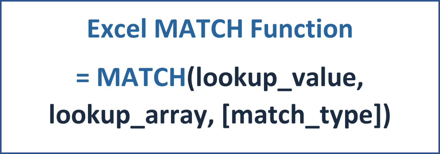 Excel MATCH function