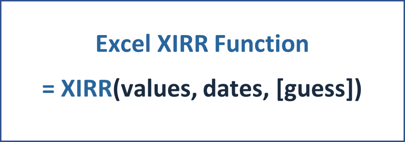 XIRR Function - Financial Modeling