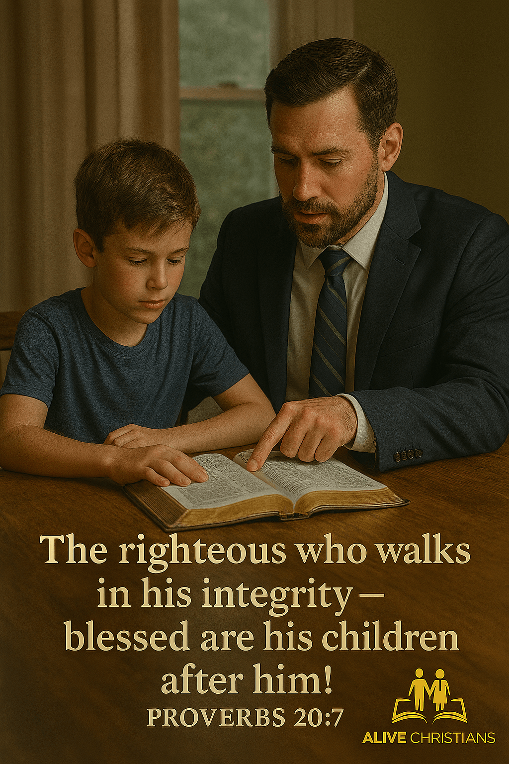 father and son relationship and proverbs 20:7