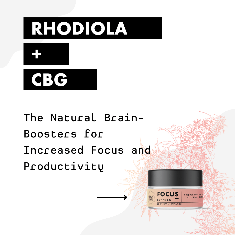 Rhodiola + CBG: Natural Focus & Productivity Boosters