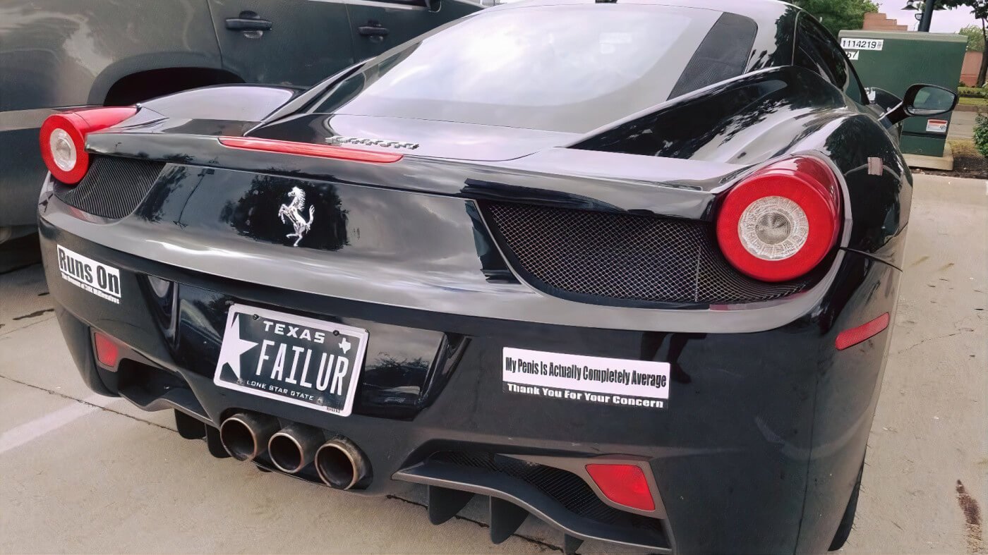 Putting a Bumper Sticker on a Ferrari