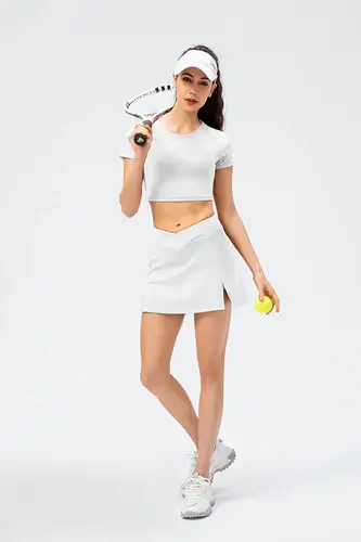 Women Tennis Dress Zipper Workout Dresses Built-in Bra Athletic Skirts with  Shorts and Pockets 