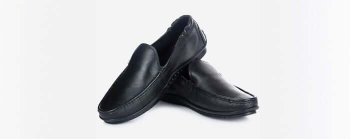 black casual loafers