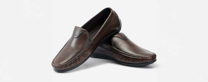 brown casual loafers