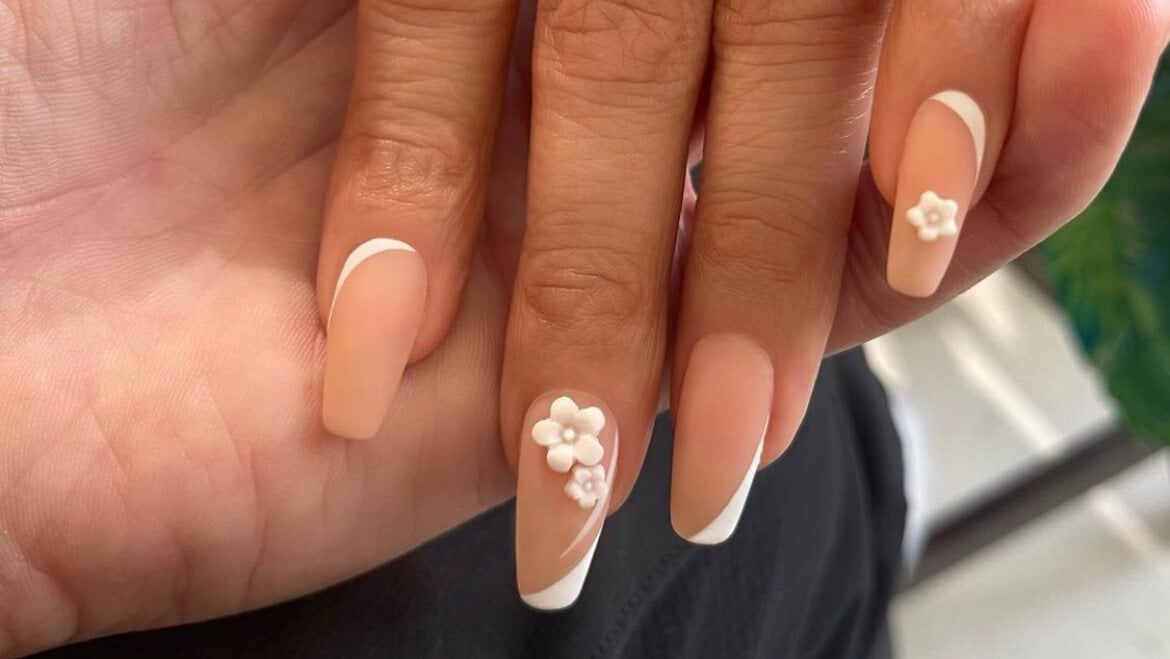 Jennifer Lopez's Halftime French Manicure