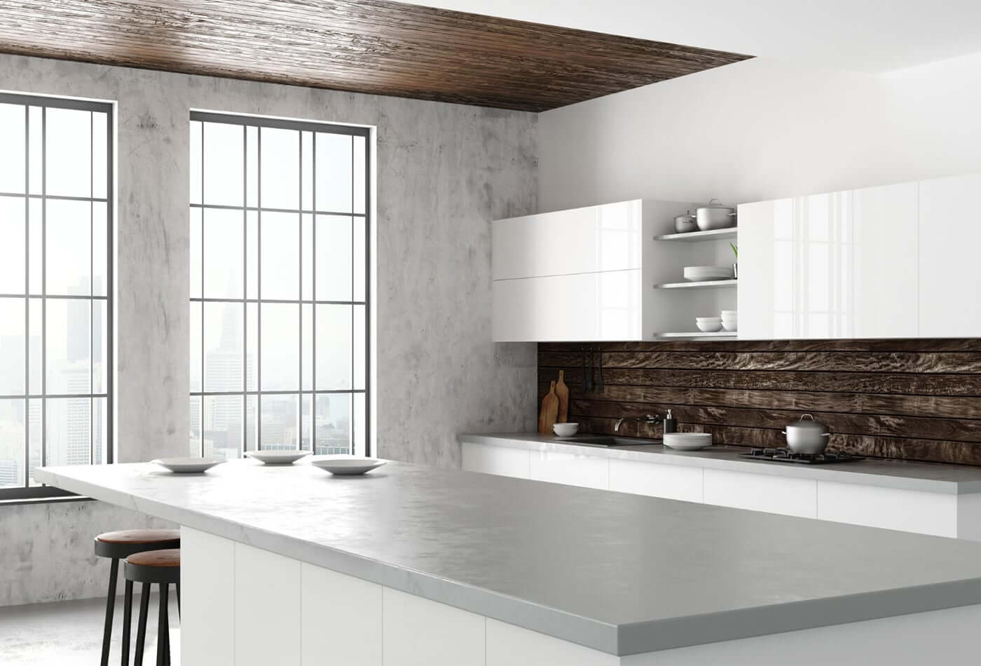 5 Cosy Stone Worktops For Cold White Grey Kitchens 