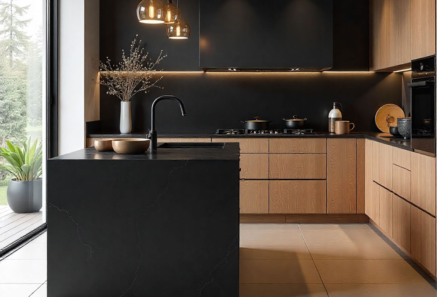 Black Cooktops in British Kitchens