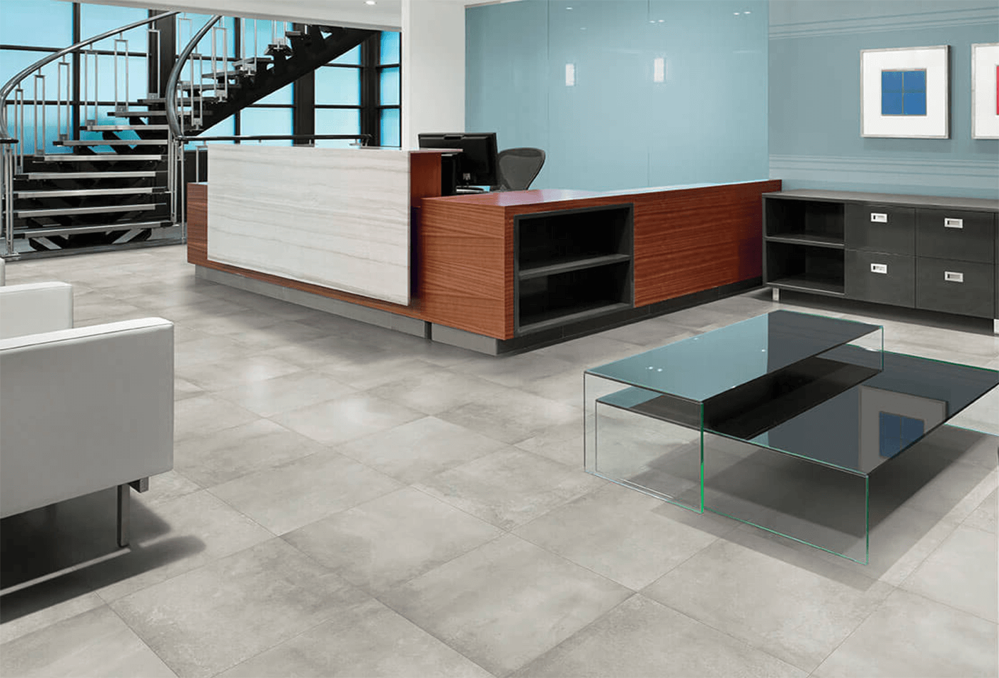 Ceraforge Lithium Porcelain Tiles; Virtuous Metallic Stone