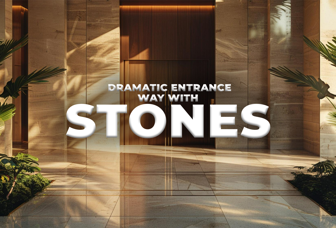 Dramatic Entrance Way With Stones