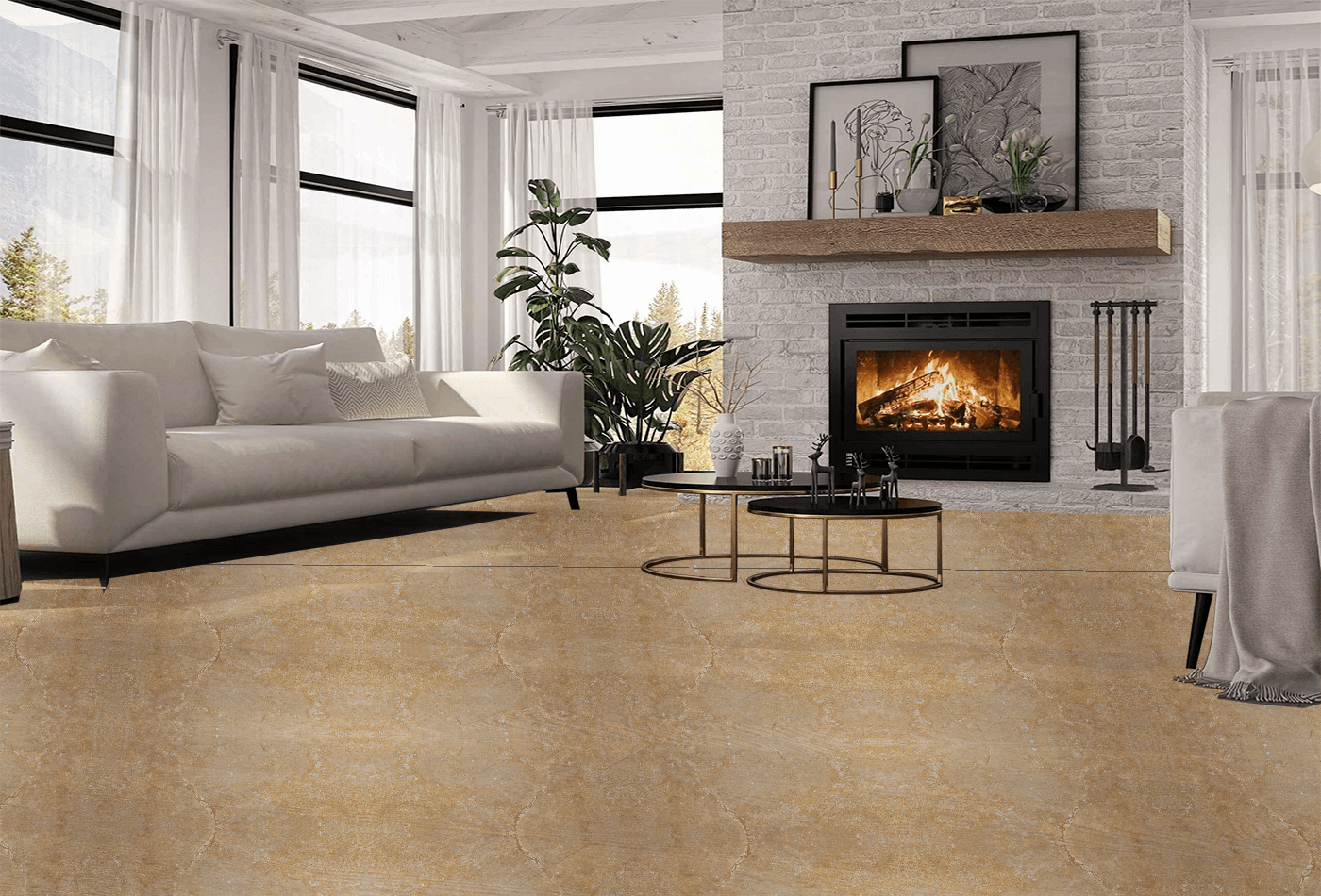 Golden Sienna Travertine Cross-Cut Tiles; Exquisite Choice!
