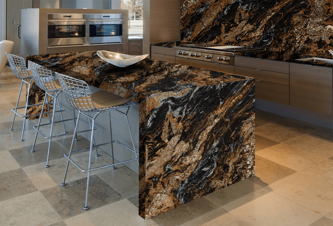 Transform Your Home With Magma Gold Granite; Black Perfect