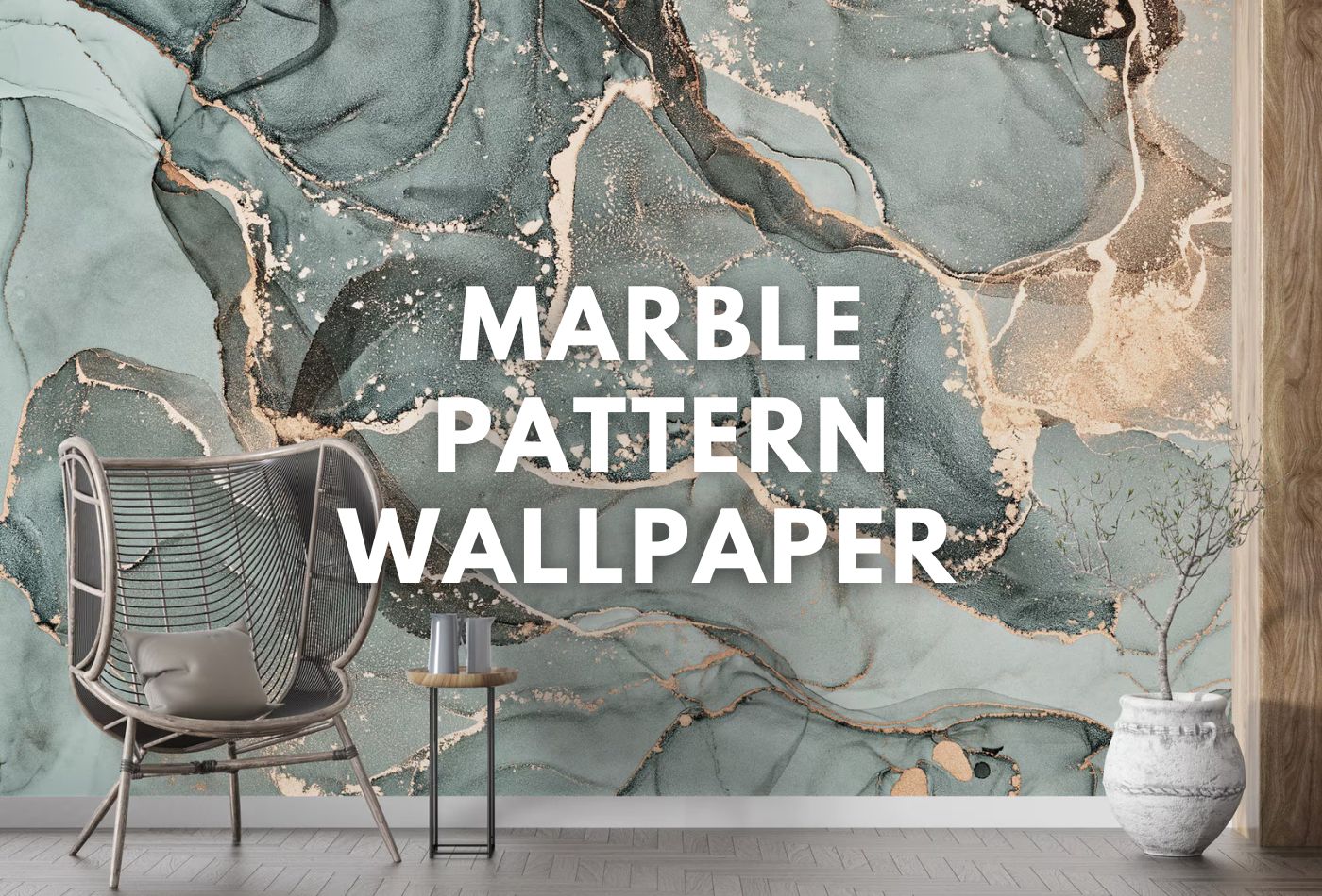 Marble Pattern Wallpaper Using Stones - With Rich Effect