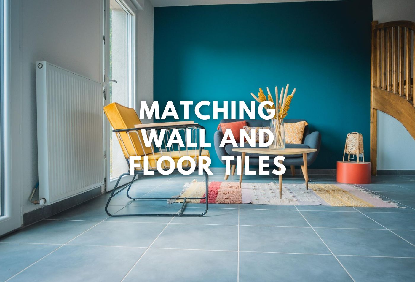 Modern Matching Wall and Floor Tiles for Home at Worktops