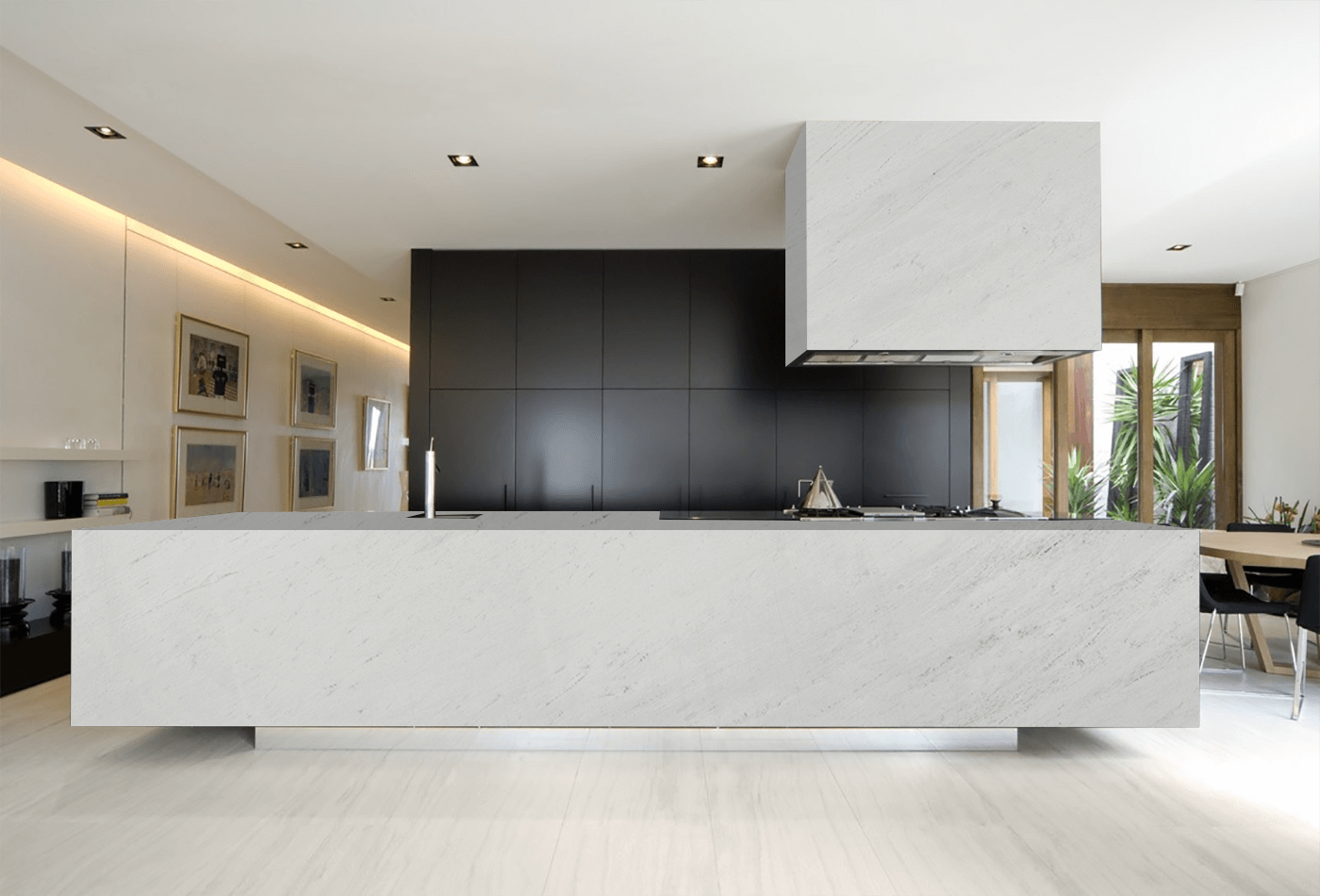 One Perfect Stone - Soft White Marble; Elegant Slab for Home