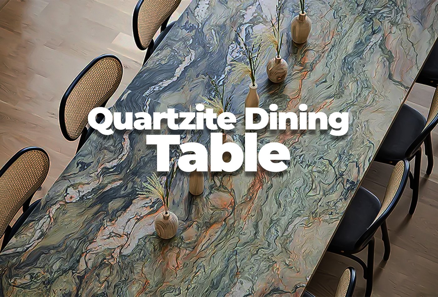 Elegant Quartzite Dining Table for Modern Homes and Kitchens