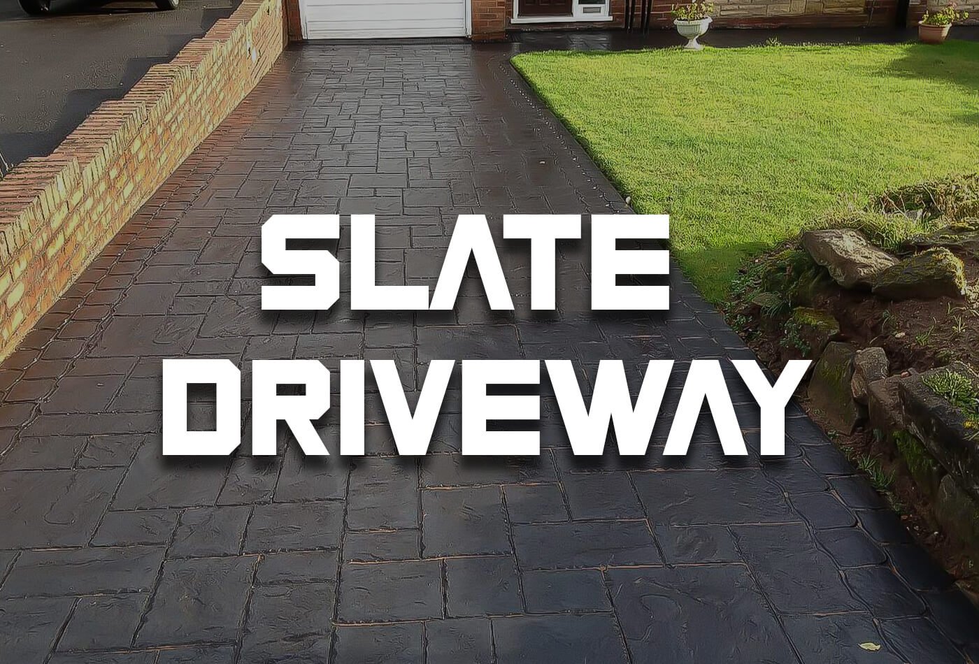 Elegant Slate Driveway for a Timeless Home Entrance