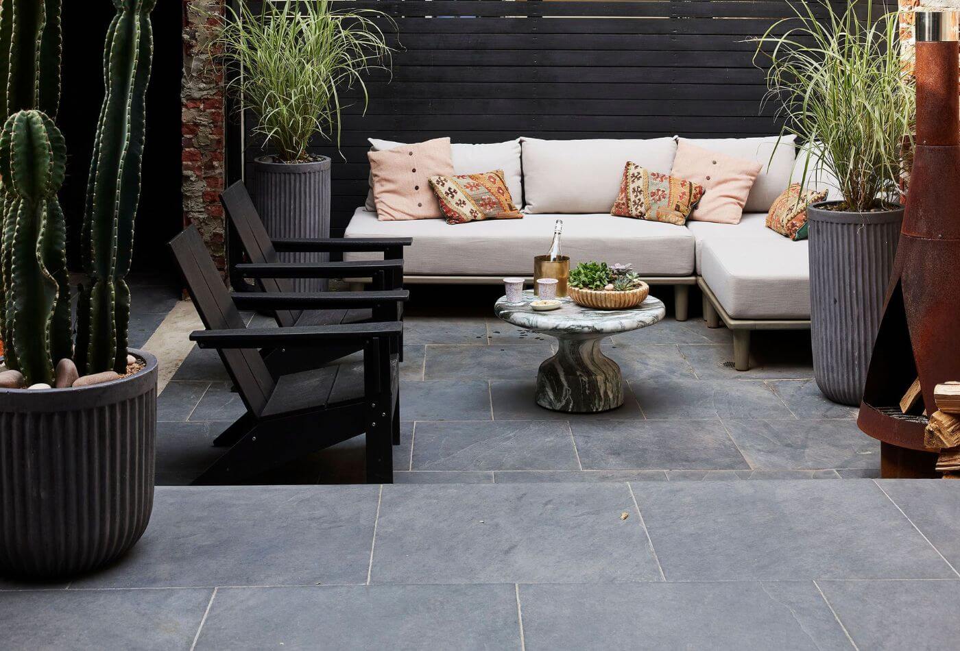 Small Patio Ideas with Charming Stony Serenity