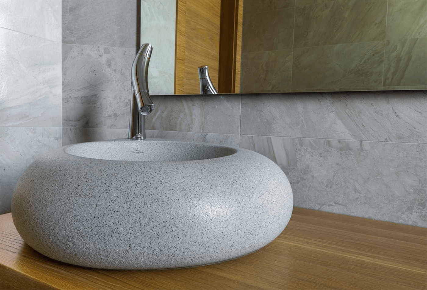 Stone Sink; Luxurious Natural Bathroom And Living Room Sink
