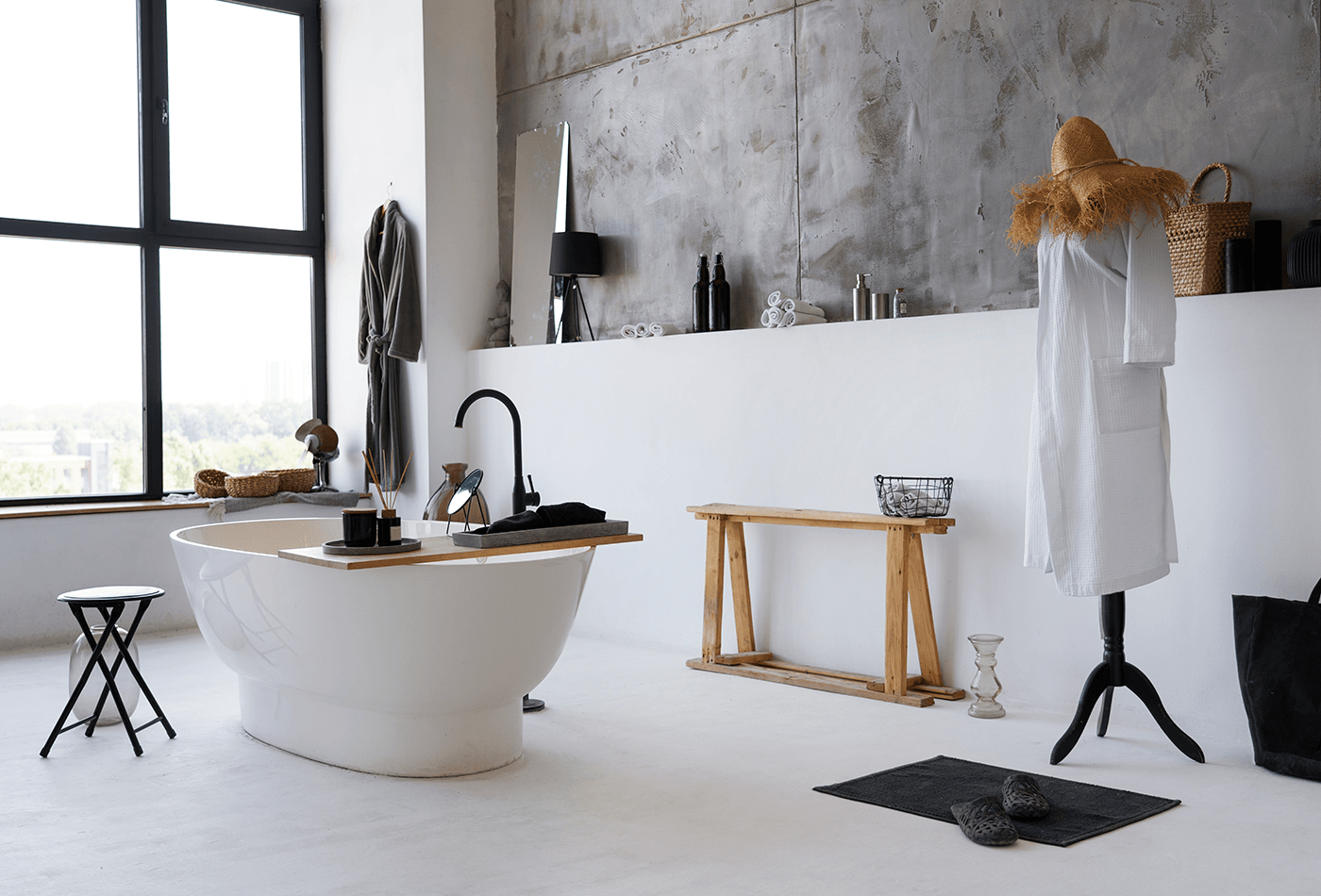 Create Zen Bathroom Harmony: Bamboo & Stone-Inspired Design