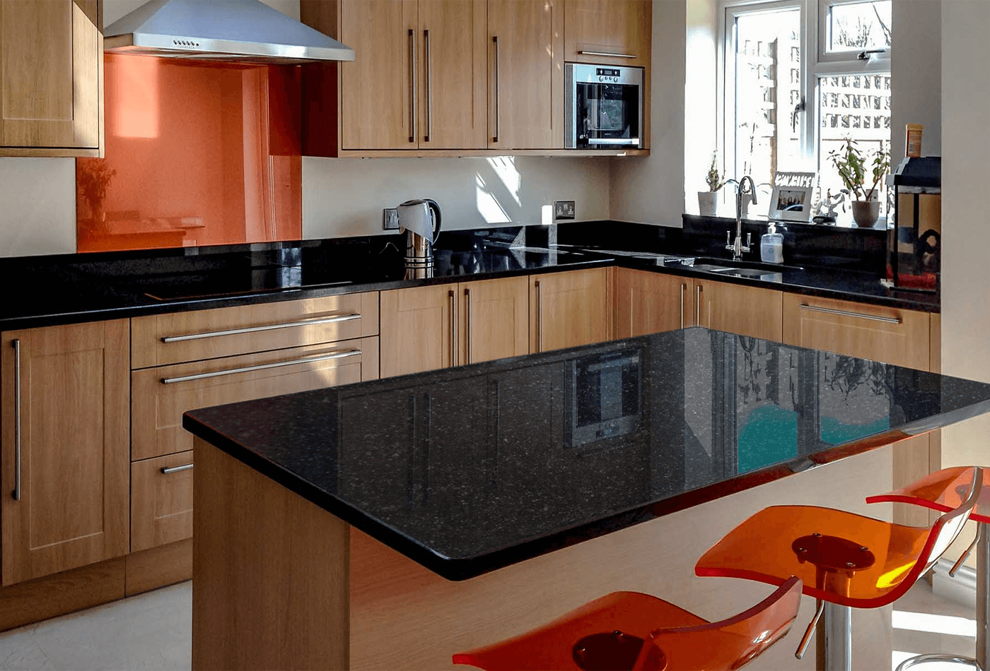 Zim Black Granite; Black Kitchen Stands Lavish and Elegant