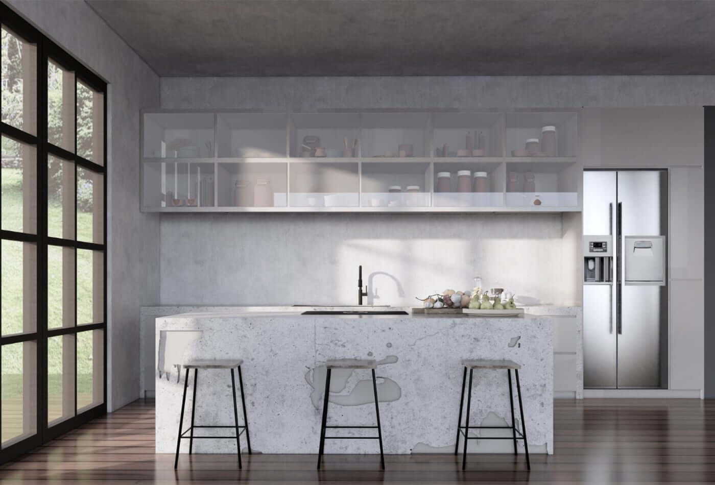 Scents Make a Huge Difference in White-Grey Kitchens