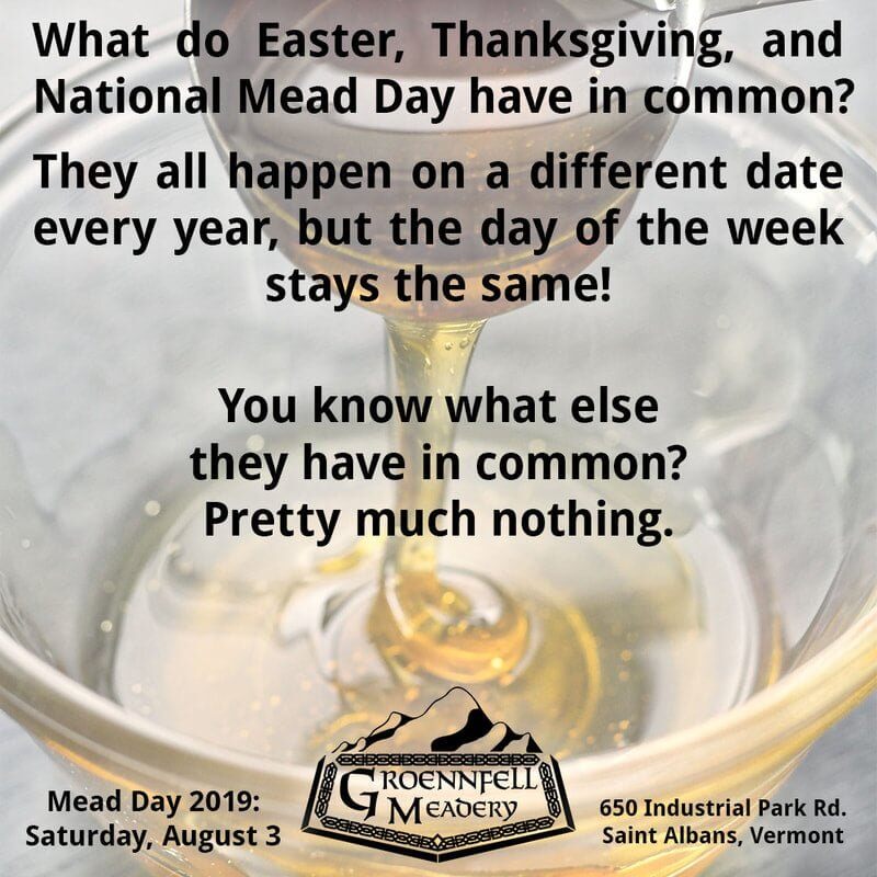 Thursday Fun Fact 8-1: National Mead Day