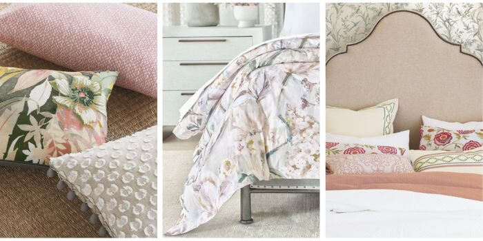 Pink decor and bedding by Eastern Accents