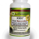 X500 Pure Resveratrol showing recommended therapeutic resveratrol dosage