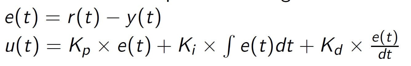 PID Controller equation