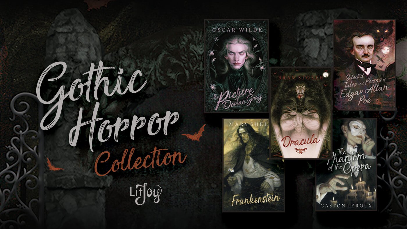 Gothic Horror Book Collection covers with link to website