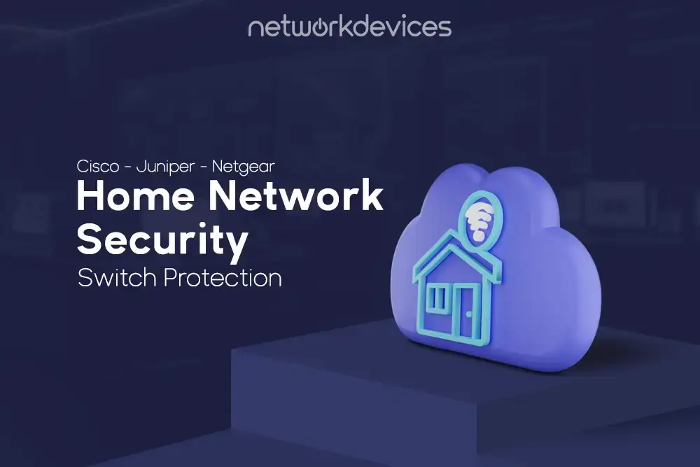 Illustration of a home network with a cloud and wifi symbol, emphasizing the importance of switch protection for home network security.